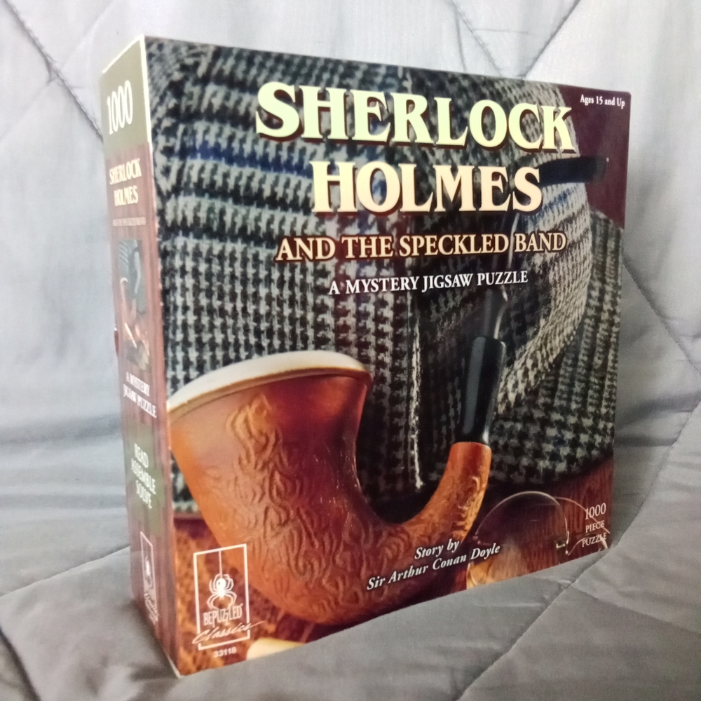 Classic Mystery 1000 Piece Jigsaw Puzzle Sherlock Holmes And the Speckled Band